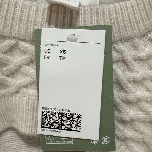 Two Piece Cream Cable Knit Sweater Dress - Picture 3 of 8